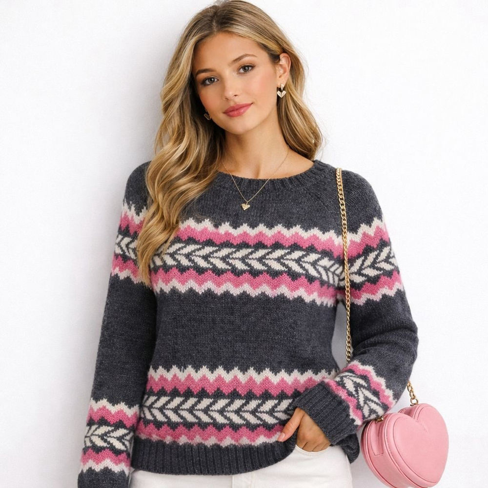 American Eagle Sweet Chunky Knit Wool Blend Pullover Sweater M